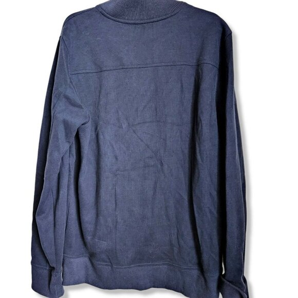 Eddie Bauer Men's‎ Tall L  Sweater Fleece Quarter Zip Pullover Blue - Picture 2 of 11